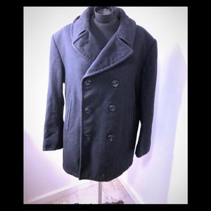 Pea Coat Genuine US Navy Issue Wool 44 Reg